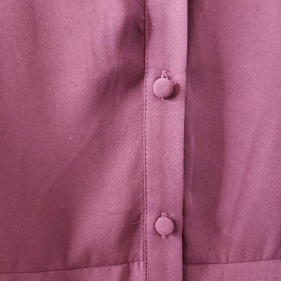 Torrid Purple Sheer Long Sleeve Blouse Top Office Work Wear Casual Plus size 1X - Picture 5 of 6